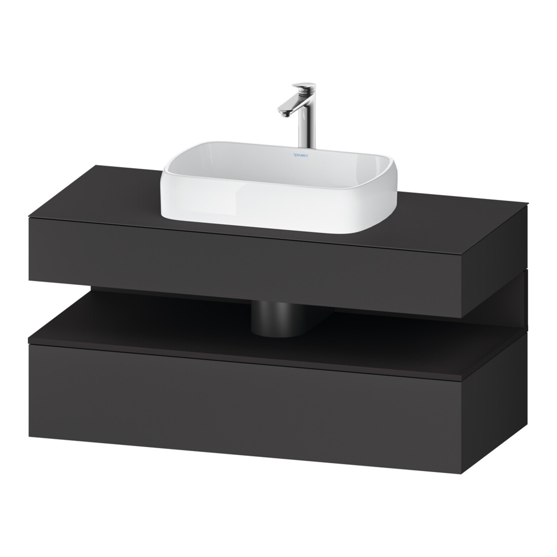 Duravit Meuble sous-lavabo Qatego 120x55x60 cm, gris m/Gr m, Pl, niches