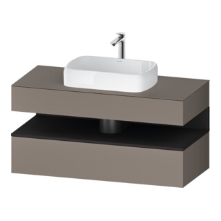 Duravit Meuble sous lavabo Qatego 120x55x60 cm, gris/marron, Pl, 1 porte