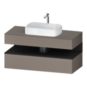 Duravit Meuble sous lavabo Qatego 120x55x60 cm, gris/marron, Pl, 1 porte-1