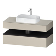Duravit Meuble sous-lavabo Qatego 120x55x60 cm, gris mat, 1 porte-1