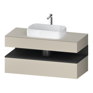 Duravit Meuble sous-lavabo Qatego 120x55x60 cm, gris mat, 1 porte