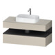 Duravit Meuble sous-lavabo Qatego 120x55x60 cm, gris mat, 1 porte-1