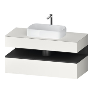 Duravit Meuble sous-lavabo Qatego 120x55x60 cm, gris/mat, 1 porte, Pl
