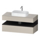 Duravit Meuble sous lavabo Qatego 120x55x60 cm, gris mat/bois mat, Pl, niche-1