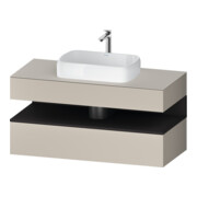Duravit Meuble sous lavabo Qatego 120x55x60 cm, gris mat/bois mat, Pl, niche-1