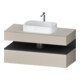 Duravit Meuble sous lavabo Qatego 120x55x60 cm, gris mat, Pl, niche-1