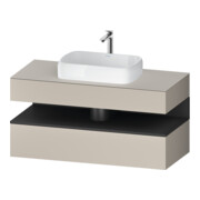 Duravit Meuble sous lavabo Qatego 120x55x60 cm, gris mat, Pl, niche-1