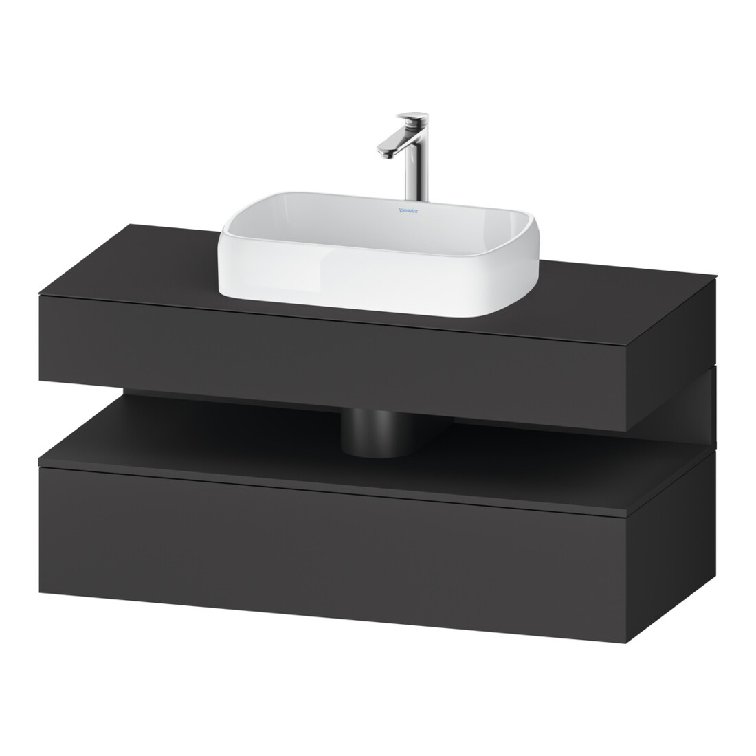 Duravit Meuble sous lavabo Qatego 120x55x60 cm, gris, Pl, niche