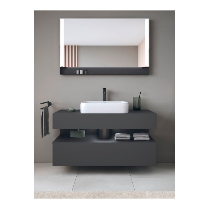 Duravit Meuble sous lavabo Qatego 120x55x60 cm, gris, Pl, niche