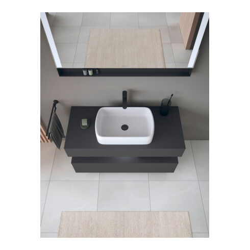 Duravit Meuble sous lavabo Qatego 120x55x60 cm, gris, Pl, niche
