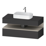 Duravit Meuble sous lavabo Qatego 120x55x60 cm, porte avec poignée, blanc, niche-1