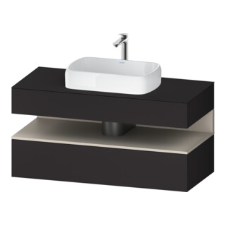 Duravit Meuble sous-lavabo Qatego 120x55x60 cm, T avec Gr, Pl, 1 tiroir