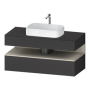 Duravit Meuble sous-lavabo Qatego 120x55x60 cm, T avec porte, placage, 1 tiroir-1