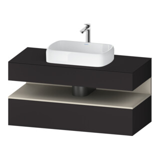 Duravit Meuble sous-lavabo Qatego 120x55x60 cm, T avec porte, placage, 1 tiroir