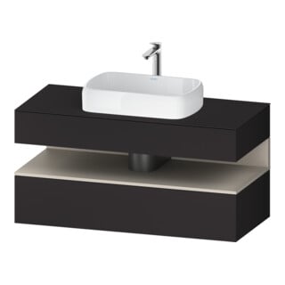 Duravit Meuble sous-lavabo Qatego 120x55x60 cm, T avec porte, placage, niche