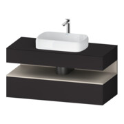 Duravit Meuble sous-lavabo Qatego 120x55x60 cm, T avec porte, placage, niche-1