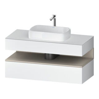 Duravit Meuble sous lavabo Qatego 120x55x60 cm, T blanc/mat, Pl, niche