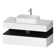 Duravit Meuble sous-lavabo Qatego 120x55x60cm, blanc mat/bois, 1 tiroir-1