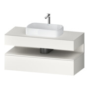 Duravit Meuble sous-lavabo Qatego 120x55x60cm, blanc mat, consoles, niche-1