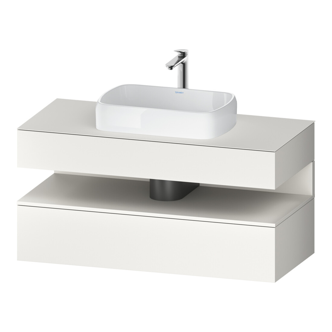 Duravit Meuble sous-lavabo Qatego 120x55x60cm, blanc mat, consoles, niche
