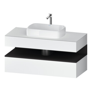 Duravit Meuble sous-lavabo Qatego 120x55x60cm, gris/blanc, PL, niche