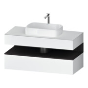 Duravit Meuble sous-lavabo Qatego 120x55x60cm, gris/blanc, PL, niche-1