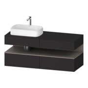 Duravit Meuble sous-lavabo Qatego 140x55x60 cm, avec porte, blanc, brillant-1