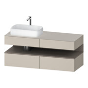 Duravit Meuble sous-lavabo Qatego 140x55x60 cm, avec porte, blanc laqué-1
