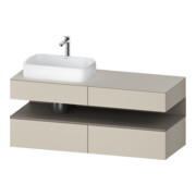 Duravit Meuble sous lavabo Qatego 140x55x60 cm, avec tiroir, blanc laqué, brillant