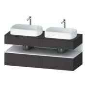 Duravit Meuble sous-lavabo Qatego 140x55x60 cm, blanc avec poignée, plan, B bs, B
