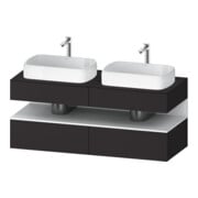Duravit Meuble sous-lavabo Qatego 140x55x60 cm, blanc avec poignée, plan, B bs, B