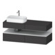 Duravit Meuble sous lavabo Qatego 140x55x60 cm, blanc, avec porte, plan, niche-1