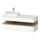 Duravit Meuble sous-lavabo Qatego 140x55x60 cm, blanc/bois, gauche-1