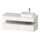 Duravit Meuble sous lavabo Qatego 140x55x60 cm, blanc brillant/bois, droite-1