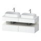 Duravit Meuble sous lavabo Qatego 140x55x60 cm, blanc brillant/bois, Pl, B bs, B-1