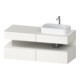 Duravit Meuble sous lavabo Qatego 140x55x60 cm, blanc brillant/bois, Pl, B r, B-1