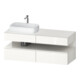 Duravit Meuble sous-lavabo Qatego 140x55x60 cm, blanc brillant, gauche, niche-1