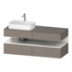 Duravit Meuble sous lavabo Qatego 140x55x60 cm, blanc/gris, gauche, niche-1