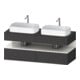 Duravit Meuble sous lavabo Qatego 140x55x60 cm, blanc/gris m, Pl, B bs, B-1