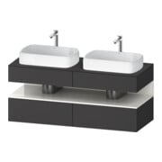 Duravit Meuble sous lavabo Qatego 140x55x60 cm, blanc/gris m, Pl, B bs, B