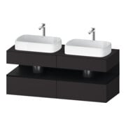 Duravit Meuble sous lavabo Qatego 140x55x60 cm, blanc/gris m, Pl, B bs, B