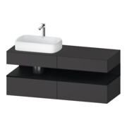 Duravit Meuble sous-lavabo Qatego 140x55x60 cm, blanc/gris m, Pl, B l, B-1