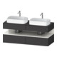 Duravit Meuble sous-lavabo Qatego 140x55x60 cm, blanc/gris m, Pl, lavabo double face-1