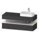Duravit Meuble sous lavabo Qatego 140x55x60 cm, blanc/gris, placage, brillant