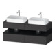 Duravit Meuble sous-lavabo Qatego 140x55x60 cm, blanc/gris, placage, côtés B-1