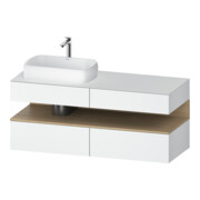 Duravit Meuble sous-lavabo Qatego 140x55x60 cm, blanc mat, à gauche-1