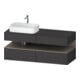 Duravit Meuble sous-lavabo Qatego 140x55x60 cm, blanc mat, avec miroir, plan, blanc laqué-1