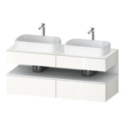 Duravit Meuble sous-lavabo Qatego 140x55x60 cm, blanc mat/blanc brillant, placage, B bs, B-1