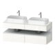 Duravit Meuble sous lavabo Qatego 140x55x60 cm, blanc mat/blanc brillant, placage, évier double face-1