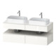 Duravit Meuble sous lavabo Qatego 140x55x60 cm, blanc mat/blanc brillant, placage, évier double face-1